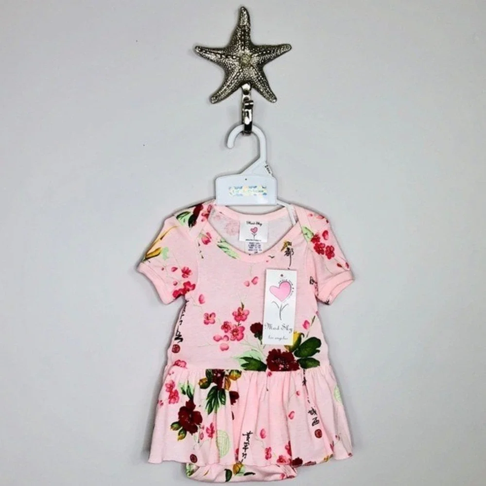 NWT 3 months Skirted Bodysuit by MadSky / Peace, Love &‎ Babies
